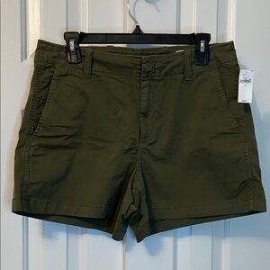 NWT Gap Downtown Khaki Short‎ Army Jacket Green Size 12